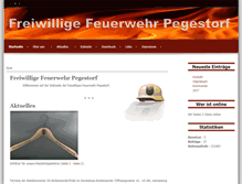 Tablet Screenshot of feuerwehr-pegestorf.de